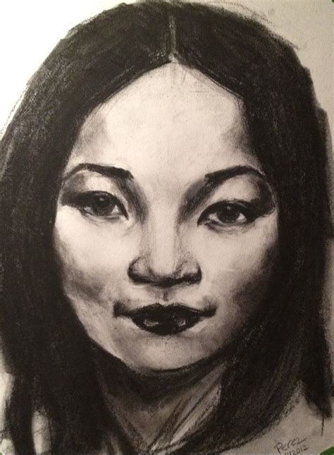 Asian Beauty - Conte Crayon 8/2012 | Conte crayon, Portrait tattoo ...