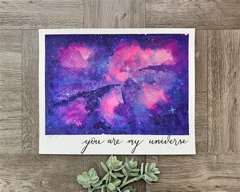 Watercolor Galaxy Art Print — You Are My Universe - Jaded Studios Shop