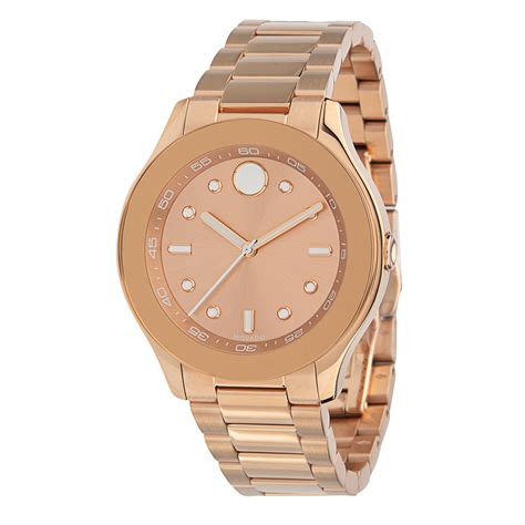 Movado 3600417 Womens Bold Rose Gold Quartz Watch