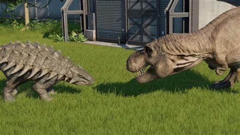 T-Rex VS Ankylosaurus - Jurassic World Evolution - YouTube