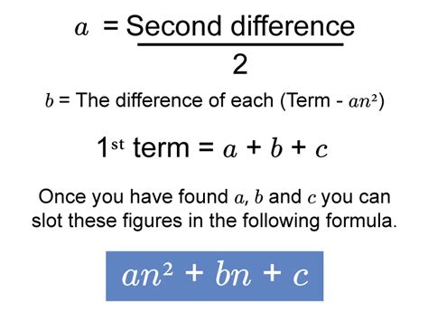 Find Nth Term Of A Quadratic Sequence Using A Classwiz