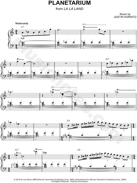 La La Land Piano Sheet Music Pdf