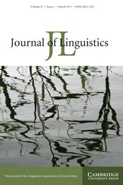 Journal of Linguistics: Volume 47 - Issue 1 | Cambridge Core