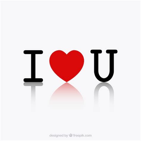 Free Vector | Minimalist i love you