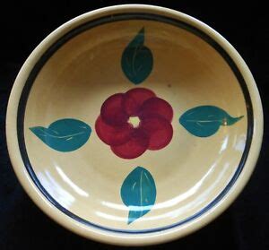 Antique Vintage 13" WATT Pottery Oven Ware Spaghetti Serving Bowl Dish ...