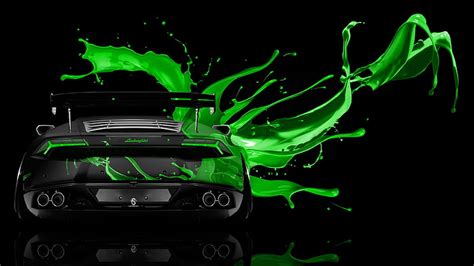 Lamborghini, black, car, green, sport, HD wallpaper | Peakpx