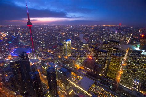 Aerial Photo | Toronto City Skyline at Night