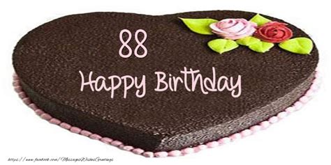 88 years Happy Birthday Cake - messageswishesgreetings.com