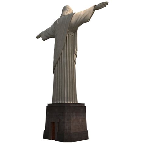 3dsmax cristo redentor low-poly