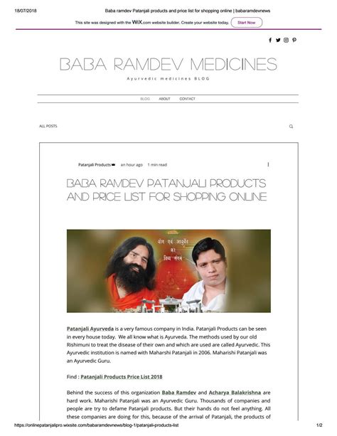 Baba ramdev Patanjali products and price list for shopping online by ...