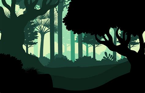 Silhouette dark forest landscape background 3544077 Vector Art at Vecteezy