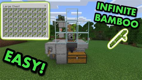 SIMPLE 1.21 FAST AUTOMATIC BAMBOO FARM TUTORIAL in Minecraft Bedrock (MCPE/Xbox/PS4/Switch/PC ...