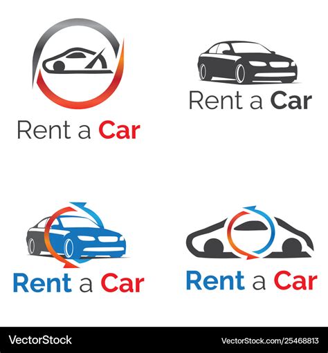 Set logos for car rental and sale Royalty Free Vector Image