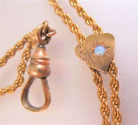 Victorian Ladies Pocket Watch Chain 10k Opal Slide Gold Filled | Etsy | Watch chain, Pocket ...