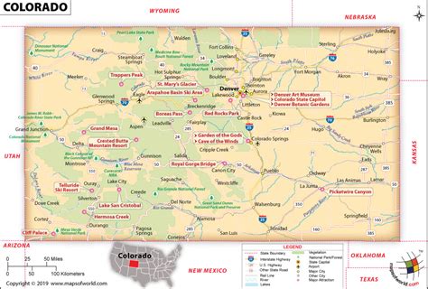 Tourist Map Of Colorado