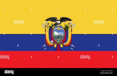 Ecuador flag image for any design in simple style Stock Photo - Alamy