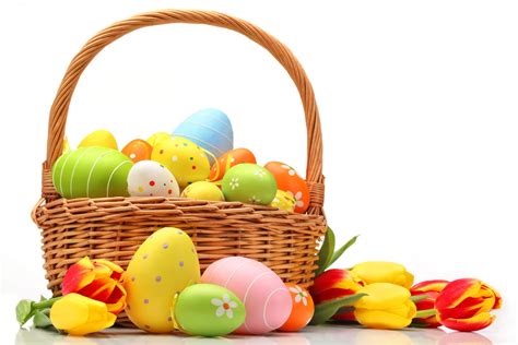 Easter Eggs Basket Royalty-Free Stock Photo