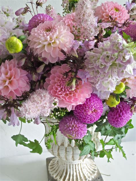 Dahlia Centerpiece & Bouquet | Botanic Art | Dahlia centerpiece ...