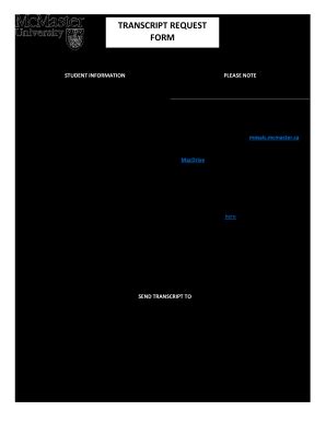 Mcmaster University Transcript Request 2018-2024 Form - Fill Out and Sign Printable PDF Template ...