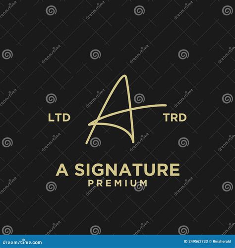 Signature Letter a Hand Write Logo Design Stock Illustration - Illustration of elegance ...