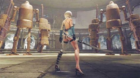 NieR: Automata DLC Gameplay - 2B Kainé's Oufit, Arena, New Hair Colors - YouTube