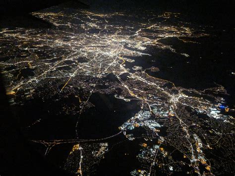 Great view of Boston at night from a flight. Feb 23 2020. : r/boston