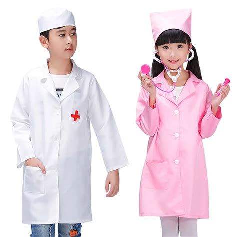 Child Jr. Doctor Scrubs Costume Hospital Service Uniform Little Doctor Nurse Cosplay Fancy Dress ...