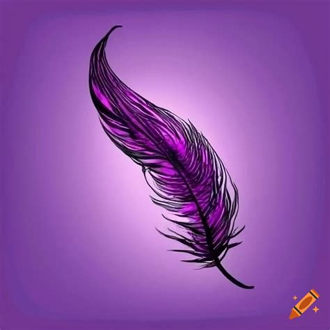 Purple phoenix feather on Craiyon