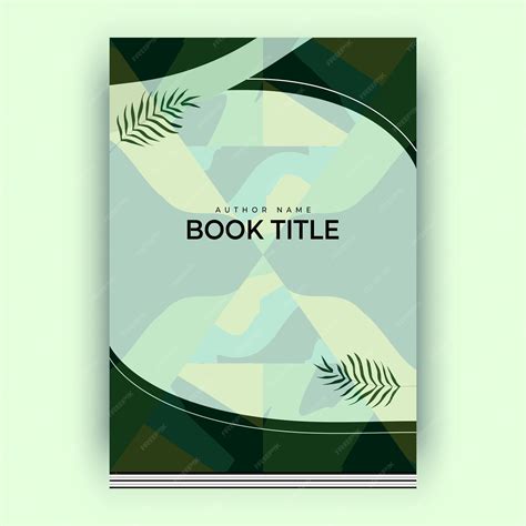 Premium Vector | Green book cover design with leaves, flyer poster book ...