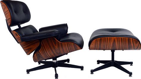 Charles Eames Lounge Chair LIGHT ROSEWOOD Black Leather - Charles Eames