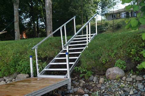 Dock Steps with Handrail - The Shore Shack