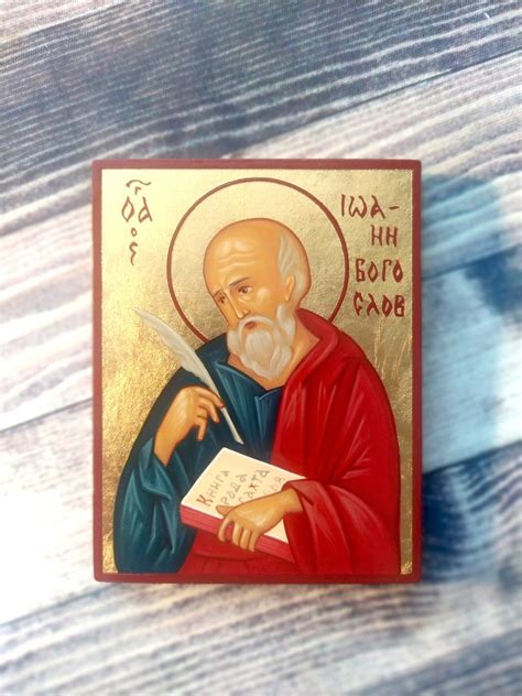 John the Apostle John the Evangelist Hand Painted Icon Orthodox Icon Greek Orthodox Miniature ...