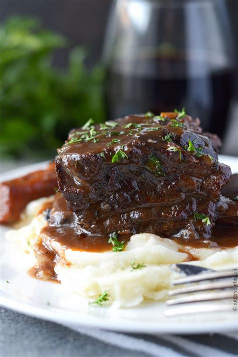 Beef Short Ribs Braised in Red Wine - Butter Your Biscuit