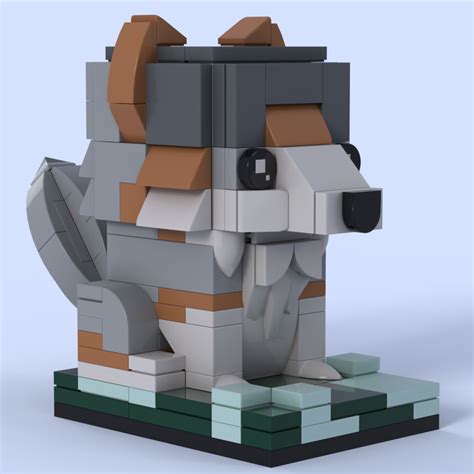 LEGO MOC Gray Wolf Brickheadz by HylianHerald | Rebrickable - Build with LEGO