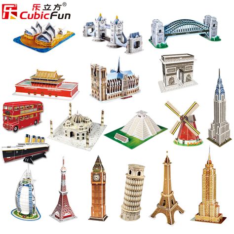 cubicfun 3D puzzle world famous buildings, 3d puzzle paper children creative toys, 3d puzzles ...