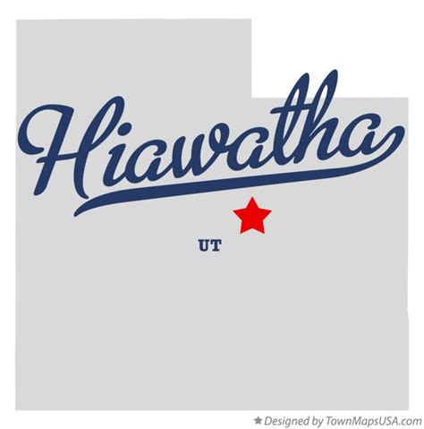 Map of Hiawatha, UT, Utah