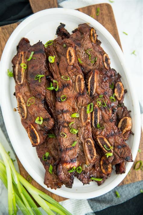 Grilled Korean Short Ribs | Recipe | Short ribs recipe, Ribs marinade recipe, Rib recipes