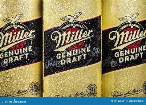 Logo on Aluminum Cans Beer Miller. SABMiller is a Former British ...