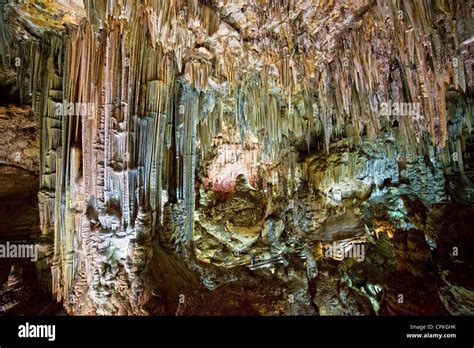 The Nerja Caves (Spanish: Cuevas de Nerja), spectacular nature landmark in Nerja, Andalucia ...