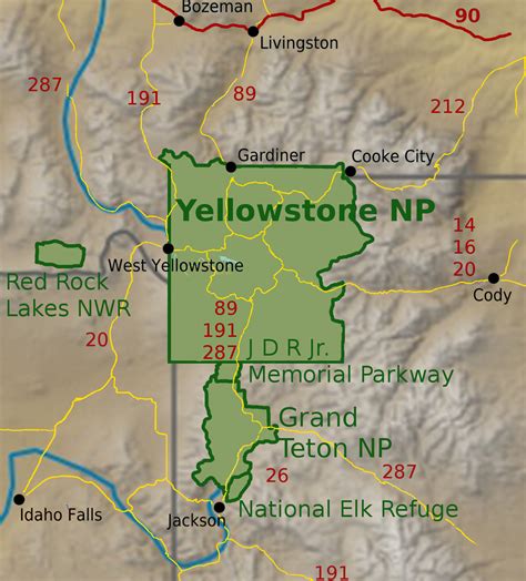 Yellowstone National Park Map Location Usa - London Top Attractions Map