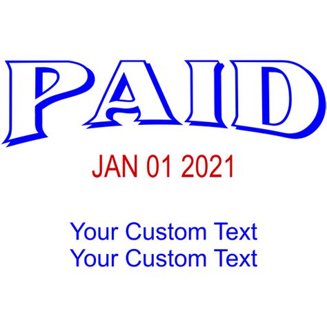 Paid Stamp with Date and Text | Simply Stamps