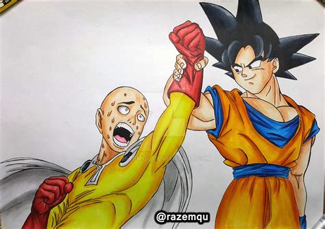 Goku vs Saitama by razemqu on DeviantArt