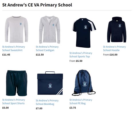 St Andrew’s CE VA Primary School - Uniform