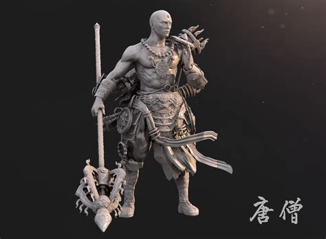 ArtStation - Tang Seng [ 唐僧 ] (WIP)