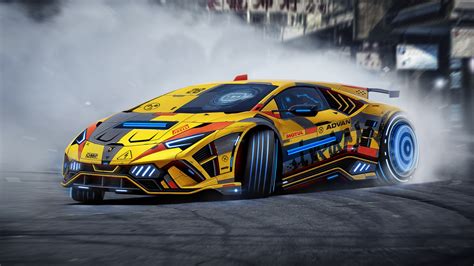 Lamborghini, luxury cars, race cars, car, futuristic, cyberpunk, science fiction, drift ...