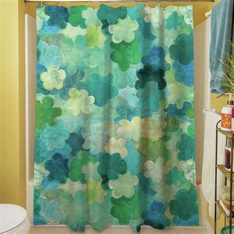 Aqua Bloom Water Blends Shower Curtain | Green shower curtains, Curtains, Shower curtain