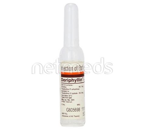 Deriphyllin Injection 2ml - Buy Medicines online at Best Price from Netmeds.com