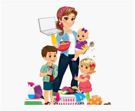 Mother And Child Clipart, HD Png Download - kindpng