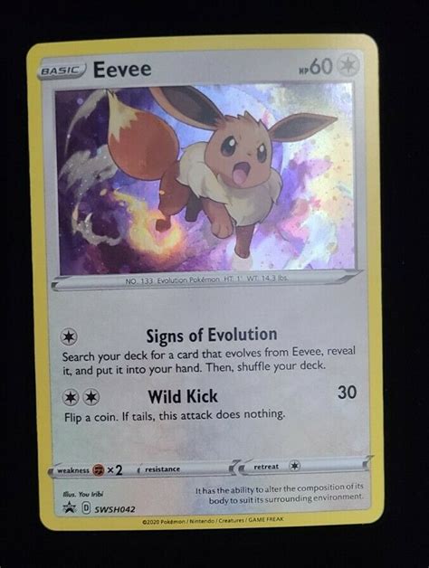 Mavin | Eevee SWSH042 Ultra Rare Holo Black Star Promo Pokemon Card