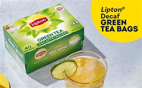 Amazon.com: Lipton Decaffeinated Green Tea Bags, Unsweetened Teabags ...